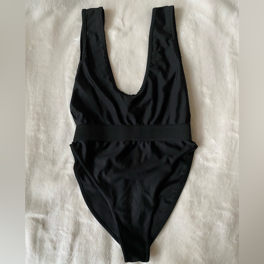 Black bathing suit one piece